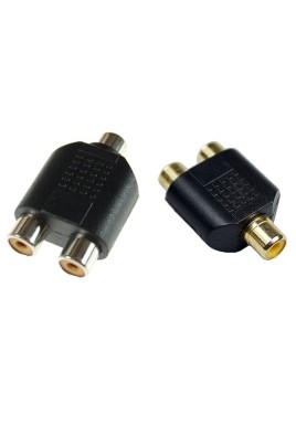 RCA Female to RCA Female Audio Splitter Adapter Connector Coupler