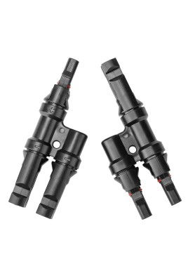 1 Pair 2 To 1 2 branch Waterproof T Branch Cable Connectors Solar PV Panel Connector Male & Female