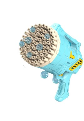 Bubblerainbow 69-Hole Bubble Gun Hand-Held Automatic Bubble Machine Luminous Kids Toy Blue