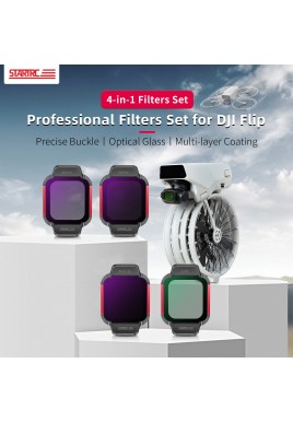 STARTRC ND/CPL Filter Set for DJI Flip Accessories，ND16/ND64/ND128/CPL Drone Lens Filters Set, Multi Coated HD Optical Glass 4 Pack

