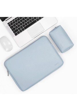 15 / 15.6 Inch Power & Sky Blue Laptop Bag - Pu Leather