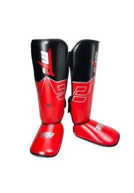 Protective Leg Guards For Freestyle Grappling And Thai Boxing Training - S - Red