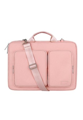 Detachable Shoulder Strap Laptop Bag - 14.1-15.4 Inch Thickened Polyester - Pink