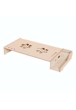 Wood Monitor Stand with Keyboard Storage - Tbd049404601B
