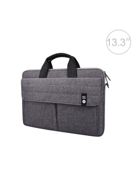 13.3 Inch Laptop Handheld Briefcase Storage Bag - no Shoulder Strap - Grey