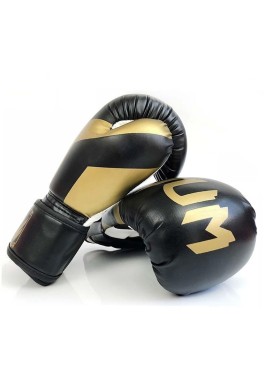Professional Adult Boxing Training Gloves - 6Oz For Muay Thai Fighting - Black