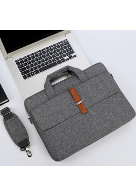 15-15.6 Inch Multifunctional Laptop Bag - Durable Gray Shoulder / Handheld