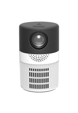 3000 Lumens Wifi Mini Projector With Screen Mirroring Support - Black White