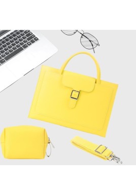Waterproof Laptop Bag with Power Pack - 13 Inches Portable - Goose Yellow
