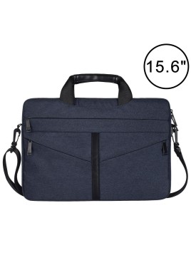 Stylish Zipper Laptop Bag With Shoulder Strap - Durable & Breathable - Navy Blue
