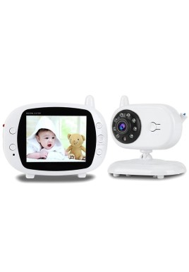 Wireless Baby Monitor With 3.5 Lcd 2.4Ghz Night Vision 2-Way Talk