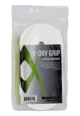 Volkl V-Dry Over Grip Tennis Racquet Bulk - 30 Pack - White