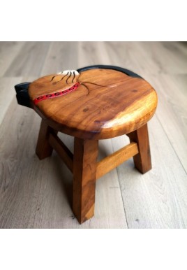 Kids Wooden Stool Cat