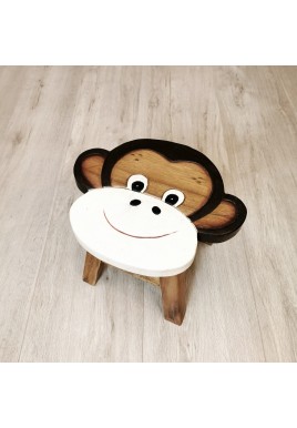 Kids Wooden Stool Monkey