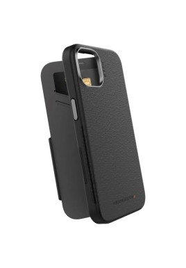 EFM Monaco Case Armour with ELeather + MagSafe D3O Suits iPhone 14 Pro Max/ 13 Pro Max - Black