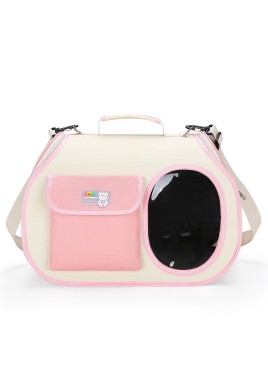 Pink Colors Pet Carrier Backpack, Breathable Cat Carrier Backpack with Transparent Window, Airline Approved Dog Backpack Carrier for Small Dogs and Cats, Travel Hiking Camping