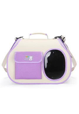 Purple Colors Pet Carrier Backpack, Breathable Cat Carrier Backpack with Transparent Window, Airline Approved Dog Backpack Carrier for Small Dogs and Cats, Travel Hiking Camping