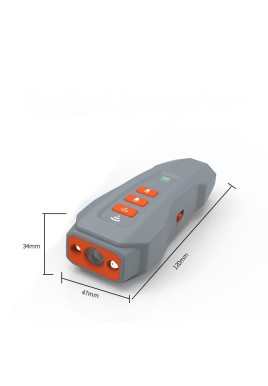 Gray Rechargeable Ultrasonic Dog Trainer with LED Flashlight & Laser - Anti-Barking Device for Effective Dog Training