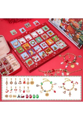 Christmas Jewelry Advent Calendar - DIY Charm Bracelet Kit with 24 Days of Surprises