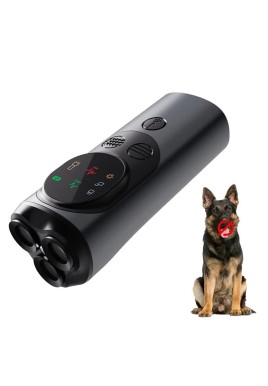 P10 Black  Ultrasonic Dog Repellent Device - Dual-Mode Flashlight and Ultrasonic Dog Deterrent