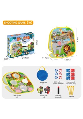 B2 Sandbag + Soft Bullet Gun + Game Target Set - Parent-Child Interactive Sensory Sports Toy
