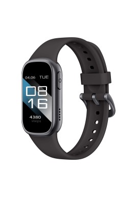 Black Smart Fitness Tracker with Bluetooth Calling, Heart Rate, Blood Pressure, Blood Oxygen, and Sports Modes