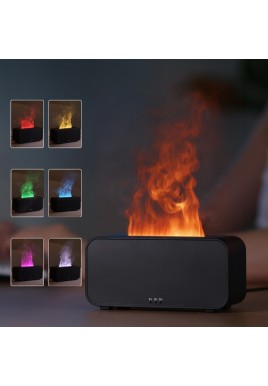 Black Timing Simulation Aroma Diffuser Usb Household Flame Humidifier Aromatherapy Machine Spray Air Flame Humidifier Diffuser