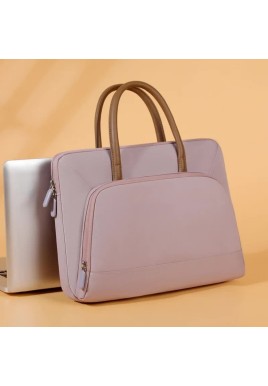 Pink Simple & Stylish Laptop Bag - Elegant Notebook Carrier for Students, Professionals, and Gift Purposes
