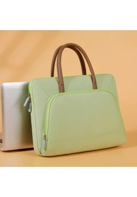 Green Simple & Stylish Laptop Bag - Elegant Notebook Carrier for Students, Professionals, and Gift Purposes