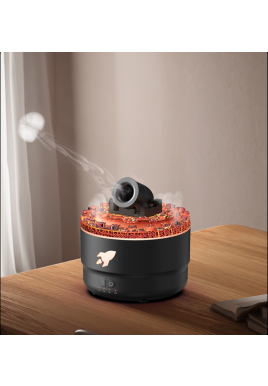 Black Creative Cannon-Shaped Aromatherapy Diffuser with Colorful LED Lights, 280ml Ultrasonic Humidifier, Dual Mist Modes, Desktop Small Air Freshener