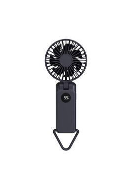 Navy Blue Portable Handheld Fan with 2000mAh Battery - 3-in-1 Design for Desk, Handheld, and Hanging Use (Model Q3)