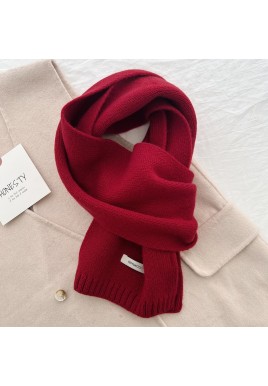 Red Luxurious 100% Wool Scarf for Women and Men - Soft, Warm, and Stylish
