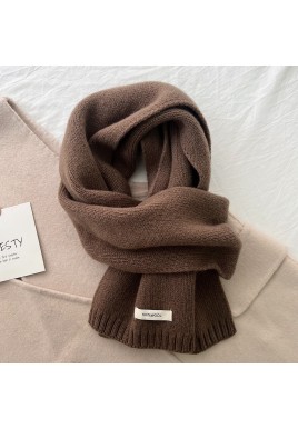 Coffee Luxurious 100% Wool Scarf for Women and Men - Soft, Warm, and Stylish