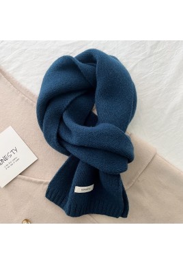 Blue Luxurious 100% Wool Scarf for Women and Men - Soft, Warm, and Stylish