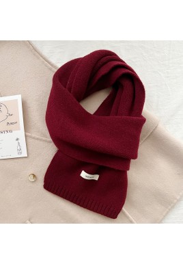 Dark Red Luxurious 100% Wool Scarf for Women and Men - Soft, Warm, and Stylish