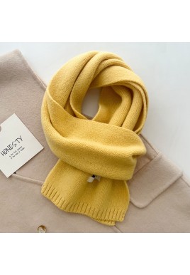 Yellow Luxurious 100% Wool Scarf for Women and Men - Soft, Warm, and Stylish