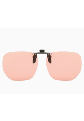 Chalky 2-Piece Flip-Up Sunglasses Clip-On Set for Glasses - UV-Protective Square Polarized Lenses for Driving