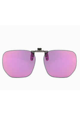 Barbie Powder 2-Piece Flip-Up Sunglasses Clip-On Set for Glasses - UV-Protective Square Polarized Lenses for Driving