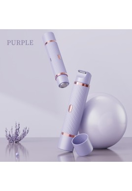 Purple Women's Double-Headed Electric Shaver - Painless Hair Remover & Trimmer