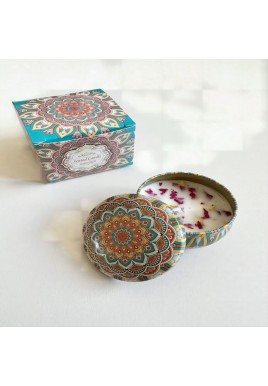 Small Scented Candle Set - 4 Soy Wax Candles, Travel Candle Set (Lime citrus)