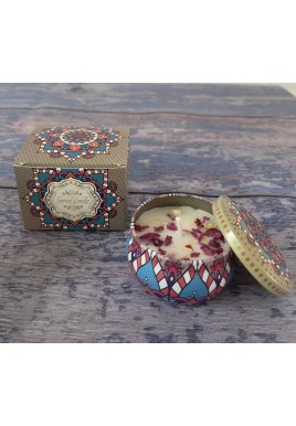 Small Scented Candle Set - 4 Soy Wax Candles, Travel Candle Set (Lemongrass)