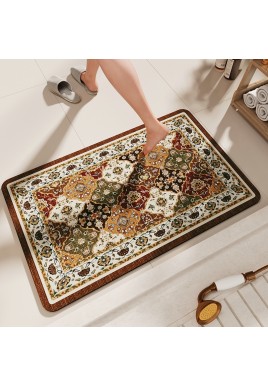 Non-Slip Diatomaceous Earth Bath Mat - Quick-Dry, Durable Toilet Rug 60x90cm