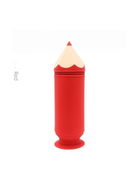 Red Creative Silicone Pencil Case - High-Value Stationery  - Large Capacity Desk Organizer