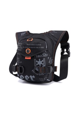 Black Rugged Polyester Waist Pack - Stylish, Multi-Compartment Crossbody Bag for Outdoor Adventures