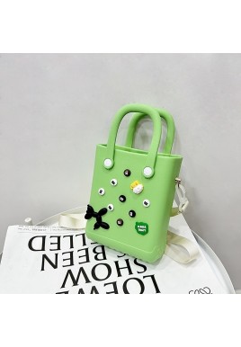 EVA Large Capacity Crossbody & Handbag - Customizable with Charms, Lightweight & Versatile,Fruit green (with DIY accessories)