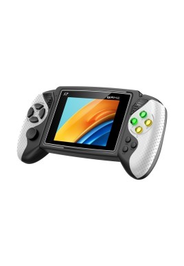 S7 Trendy Joystick Handheld Game Console - 620 Built-in Games, TV Output, Crystal Buttons & 2-Player Support(white)