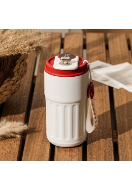 Red Smart Digital Insulated Coffee Mug with 316 Stainless Steel Inner Liner – Vacuum-Sealed Travel Tumbler with Temperature Display, USB-C Rechargeable, Leak-Proof Lid for Hot and Cold Beverages