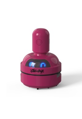 Red Compact Desktop Vacuum Cleaner – Rechargeable Mini Dust Collector for Eraser Shavings, Pencil Shavings, Paper Scraps, and Fine Debris