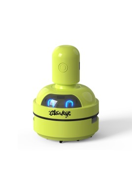 Green Compact Desktop Vacuum Cleaner – Rechargeable Mini Dust Collector for Eraser Shavings, Pencil Shavings, Paper Scraps, and Fine Debris