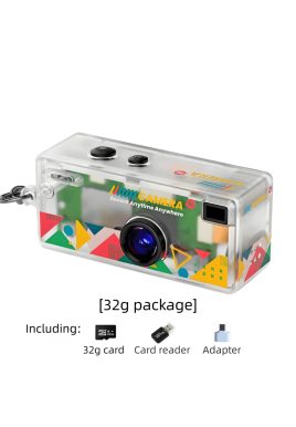 G6 Transparent Ultra-Mini Thumb Camera with 32GB Card, Card Reader & Adapter - HD Instant Pocket-Sized Action Cam for Students & Kids